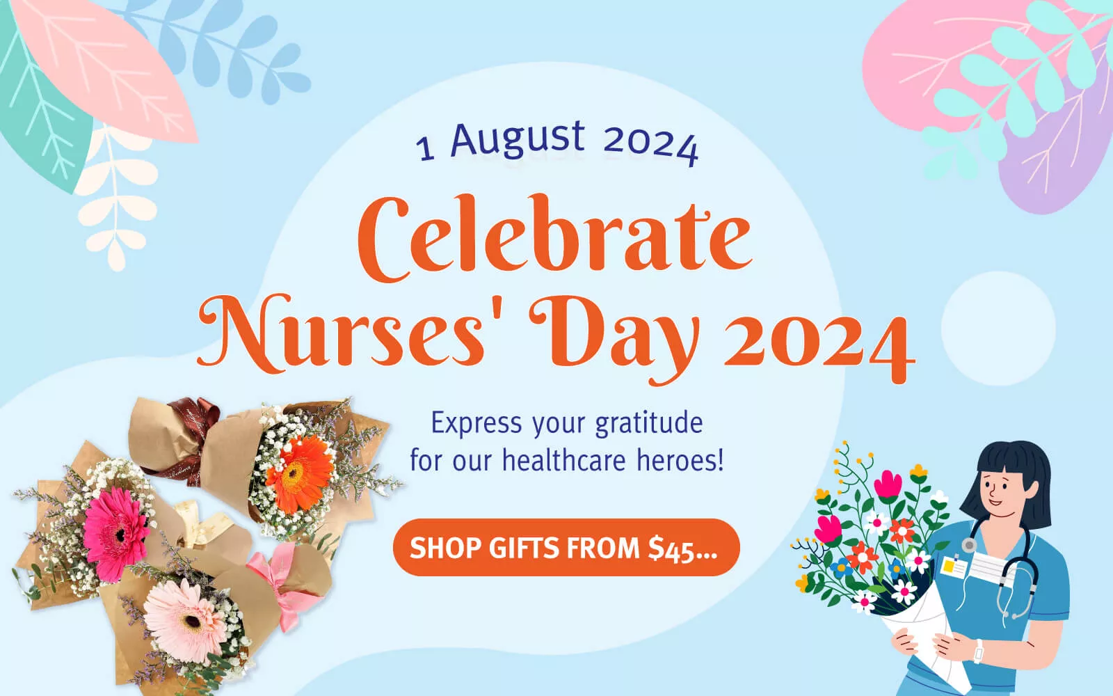 Nurses Day Flowers and Gift Hampers